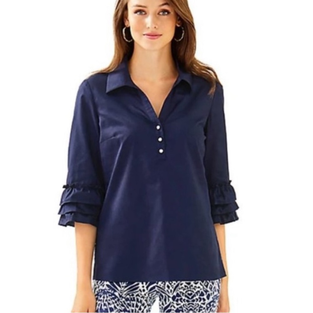 NWT Lilly Pulitzer Judith Ruffle Top